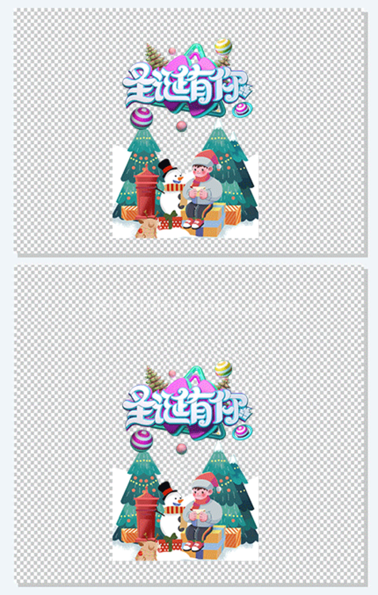 圣诞有你雪人麋鹿圣诞树雪地