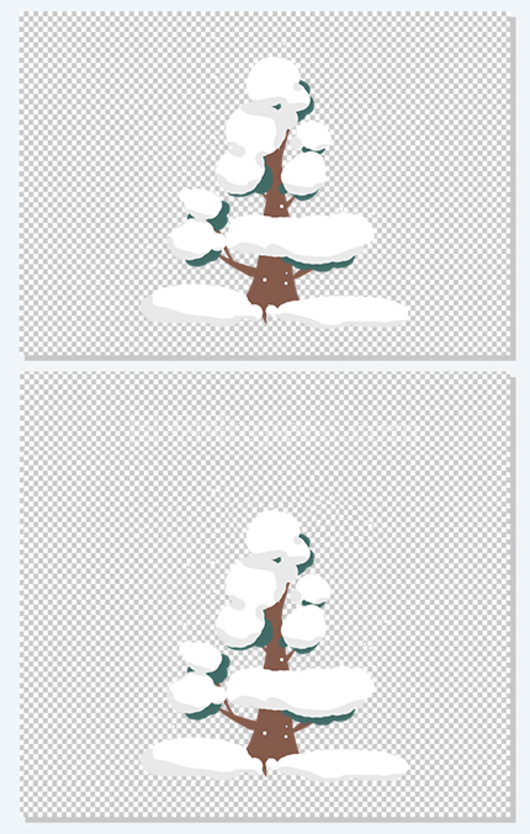 手绘冬季下雪
