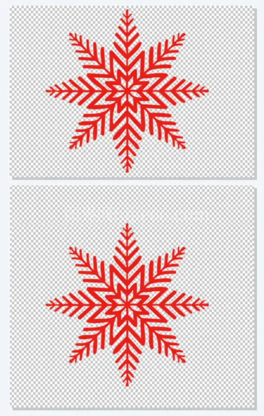 红色雪花矢量图新年