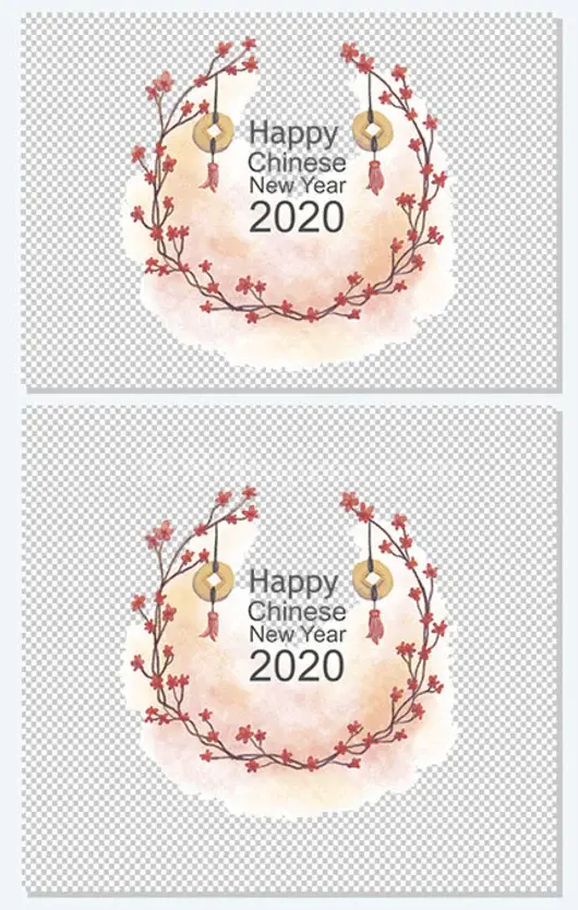 新年标签拜年标志装饰
