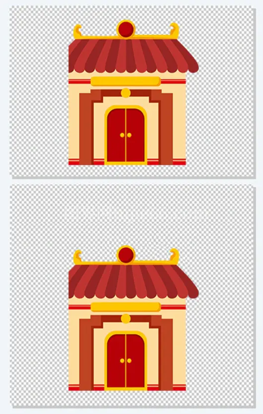 插画房屋房子新年