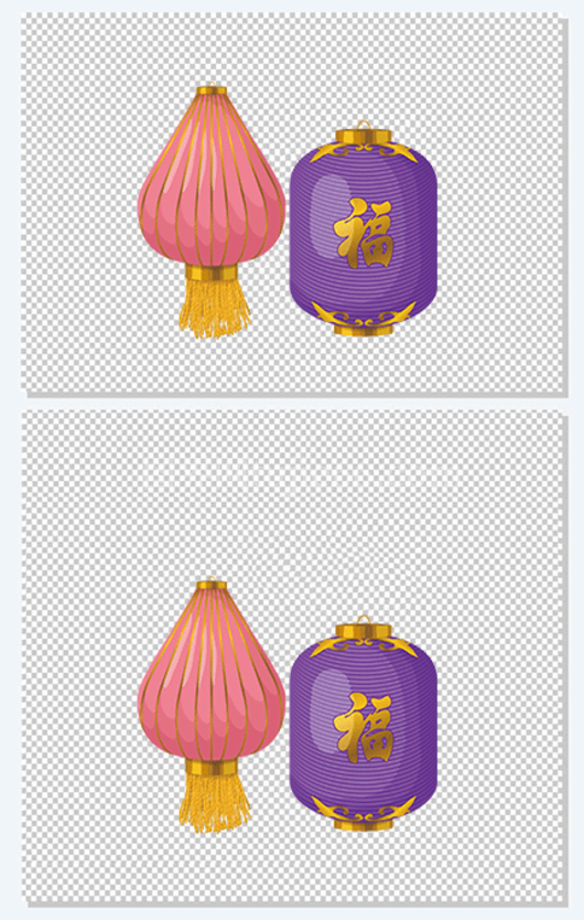粉色灯笼矢量大年初一