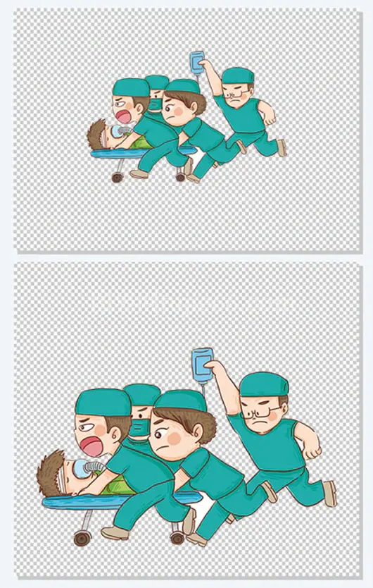 正在送往医院的病人