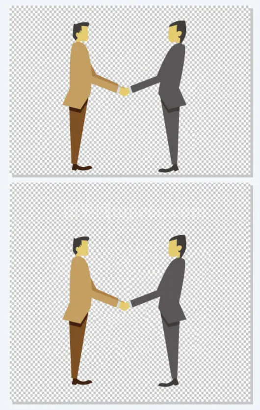 矢量招聘人员握手