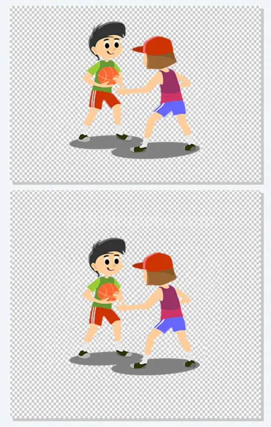 学生上体育课矢量插画