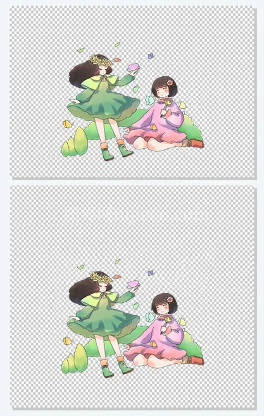 女孩春分西西花朵