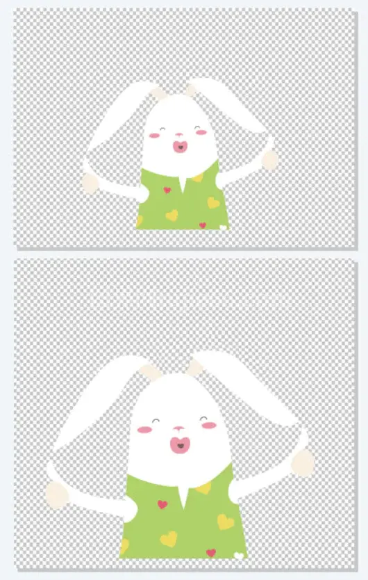 卡通可爱的复活节小兔子设计
