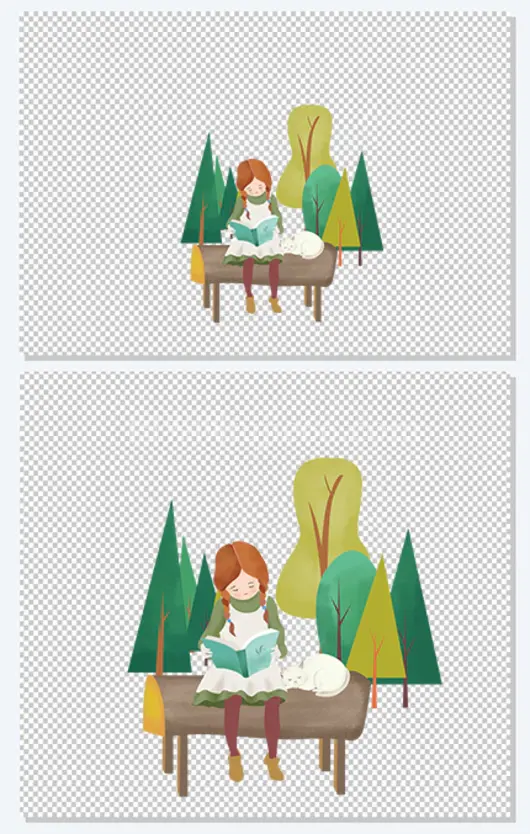 卡通插画女孩