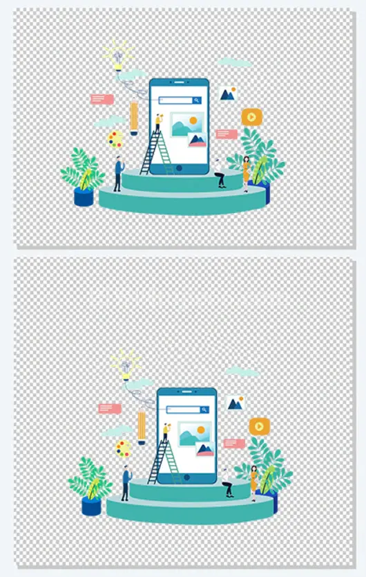  手绘在线远程办公学习插画