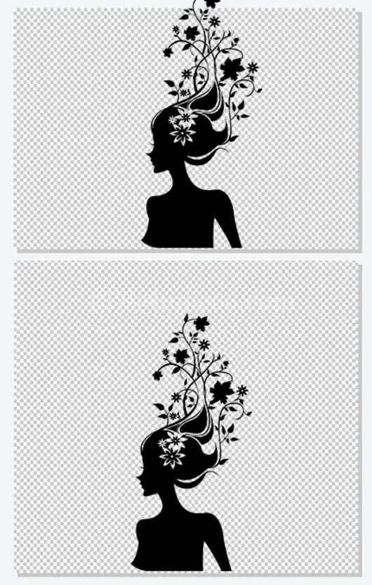 母亲节女性剪影