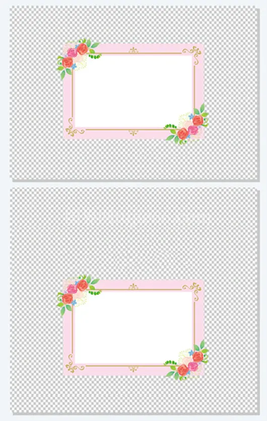 粉色母亲节花朵框架
