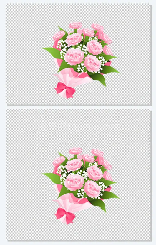 粉色卡通母亲节花束