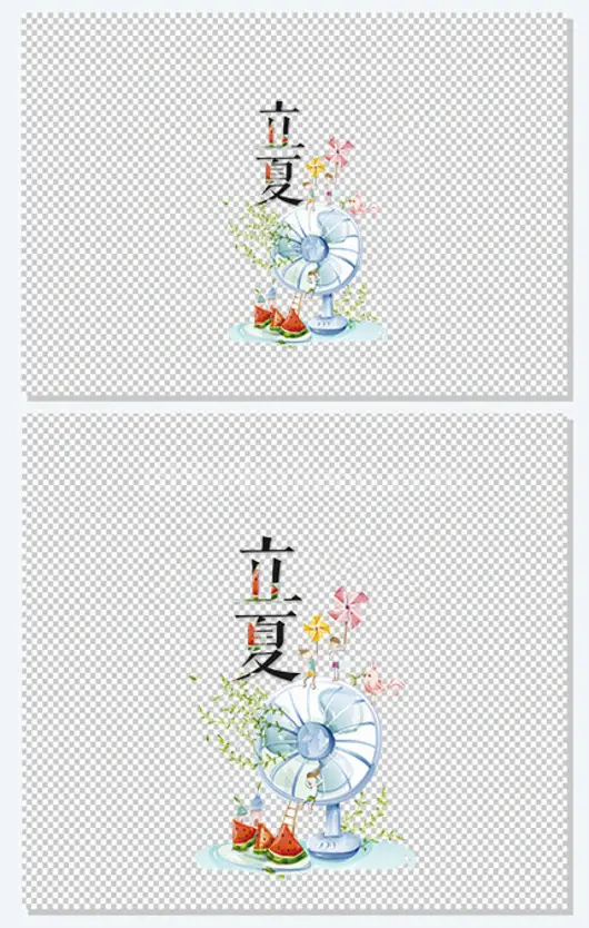 创意风格立夏海报插画