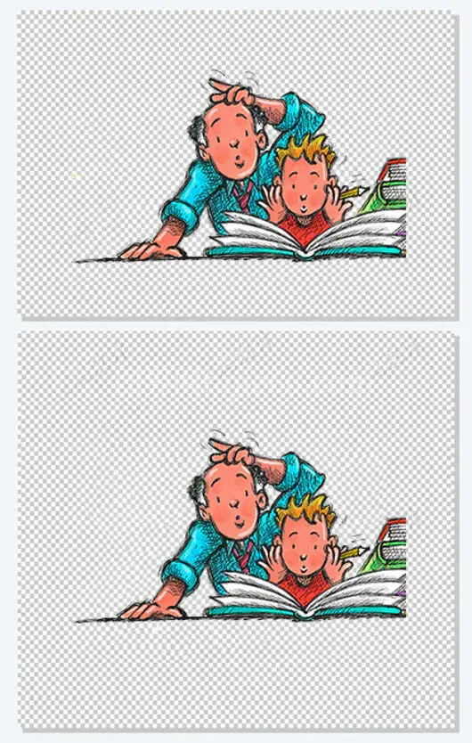 手绘可爱插画父亲节亲子插画爸爸