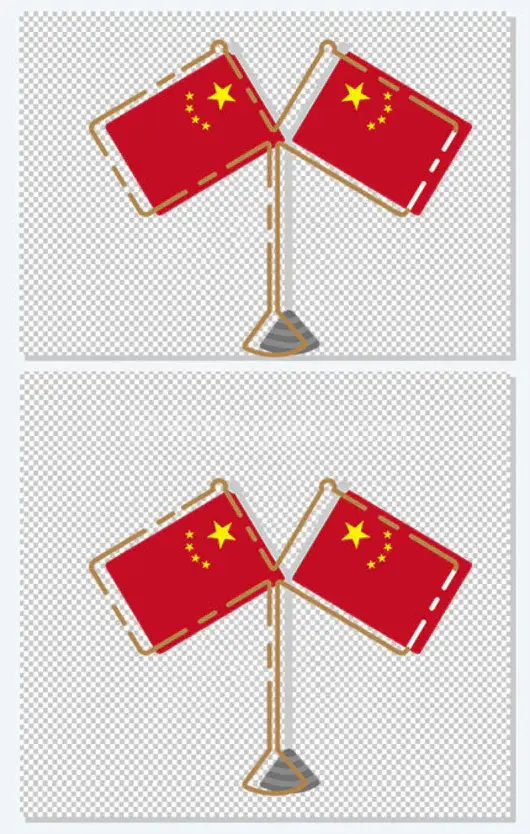 建党节红旗装饰图案