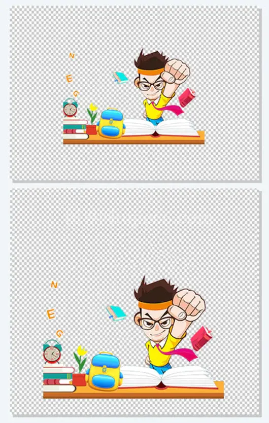 卡通手绘高考奋斗插画免抠