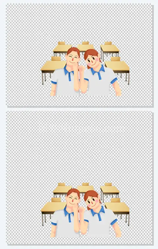 卡通手绘高考加油学生插画