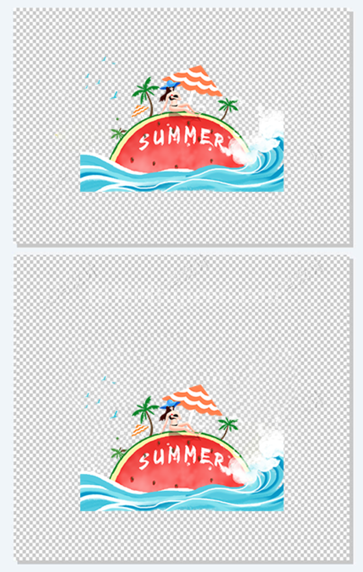 清凉夏日主题插画