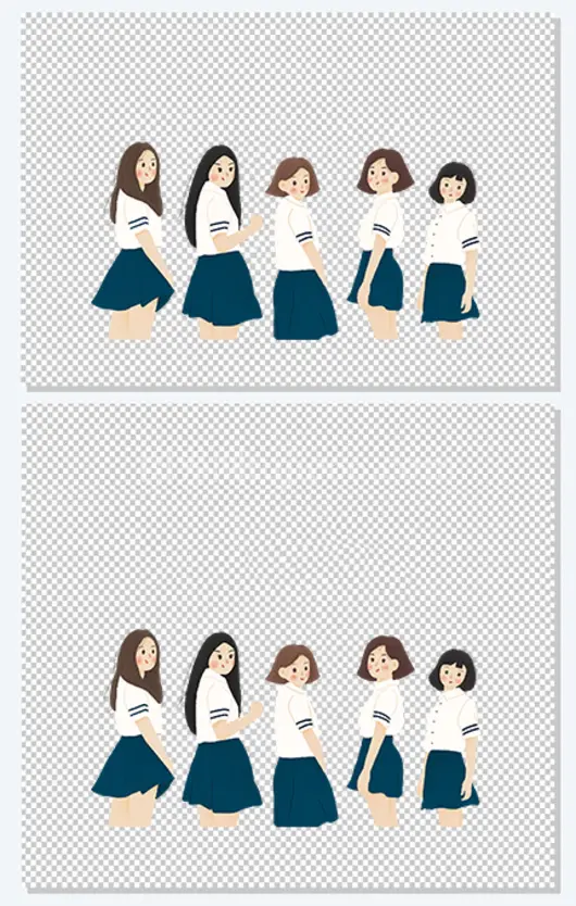 蓝色青春高中毕业季校服女生