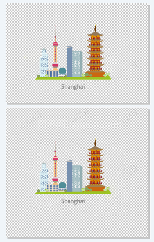 卡通上海旅游景点设计