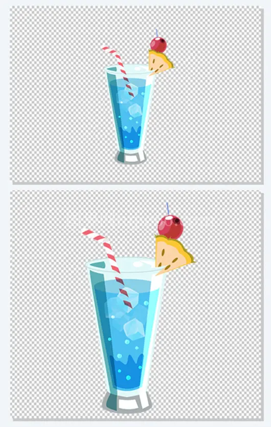 卡通手绘夏天冷饮插画装饰