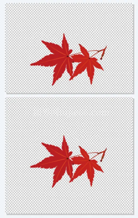 卡通矢量秋天枫树叶装饰插画