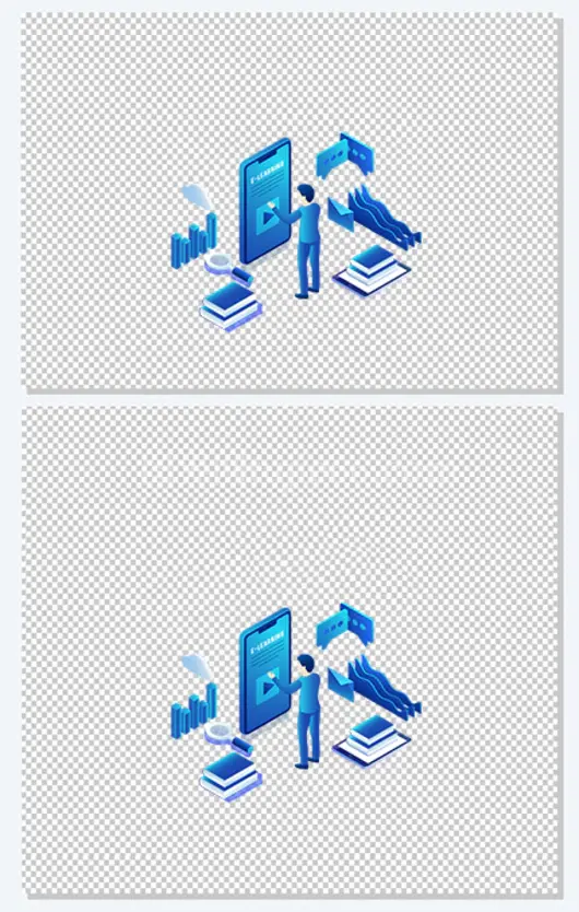 科技2.5D等距等轴测图矢量插画