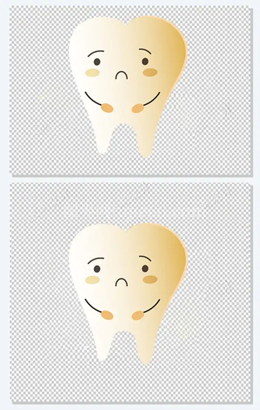 可爱牙齿卡通插画