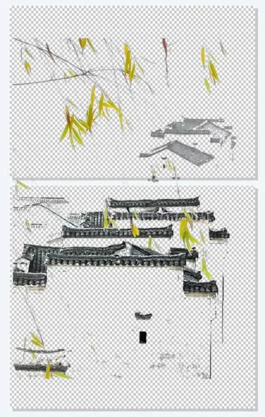 手绘中国风建筑