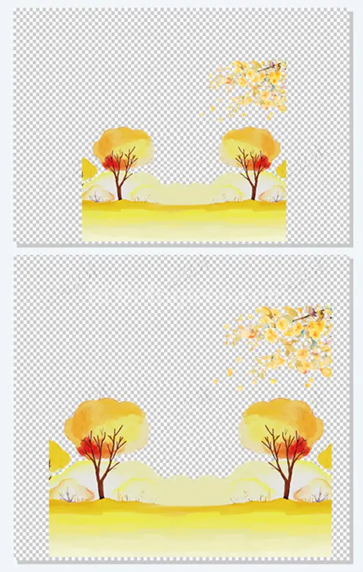 重阳节手绘风景插画