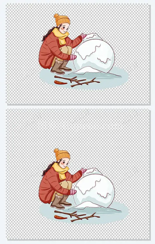 冬天场景插画元素设计