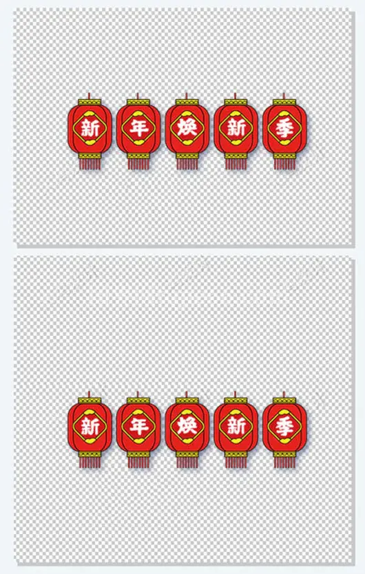 新年手绘灯笼元素