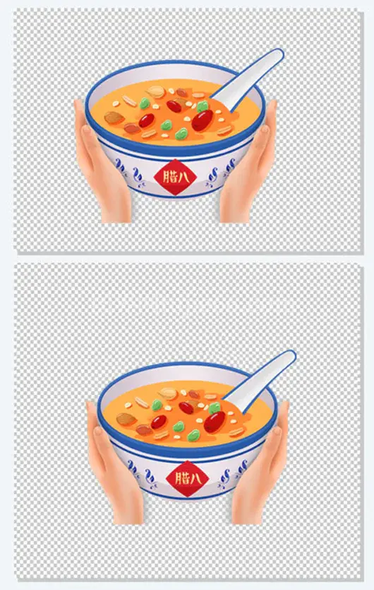卡通手绘美食腊八粥