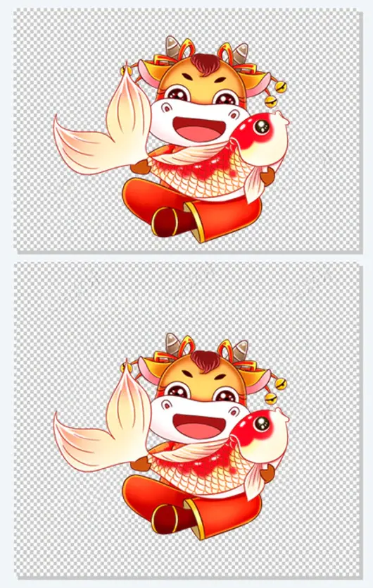 牛年元素插画牛