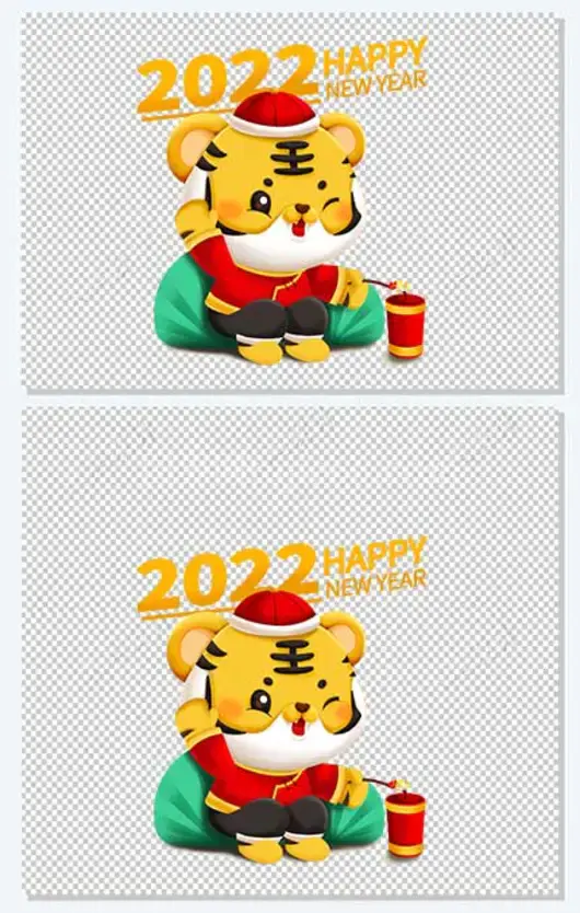 2022新年卡通立体虎福娃