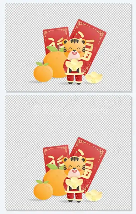 2022虎年新年春节卡通老虎