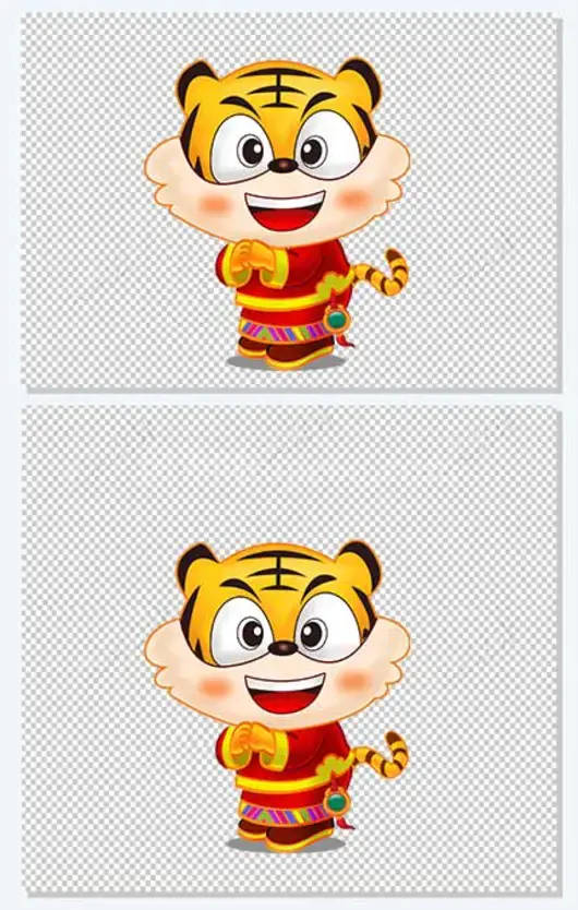 恭喜虎 生肖虎 虎年元旦 卡通虎