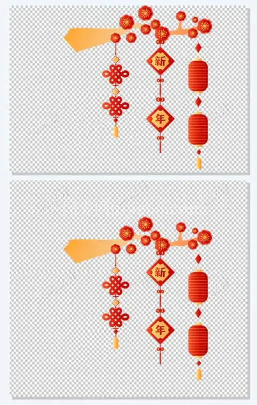 2022新年剪纸灯笼挂饰
