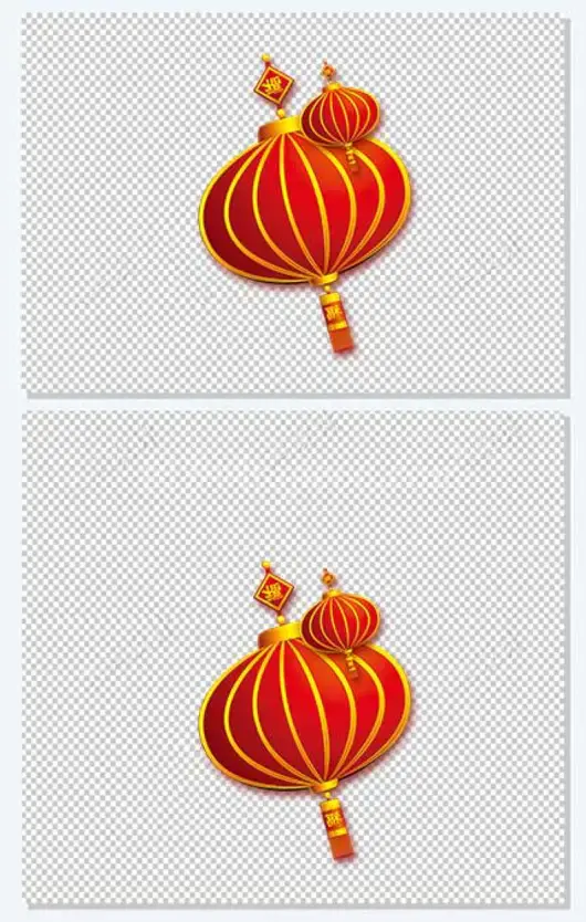 新年元素 矢量灯笼 卡通灯