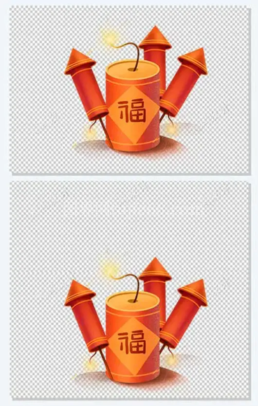 中国新年元素卡通鞭炮