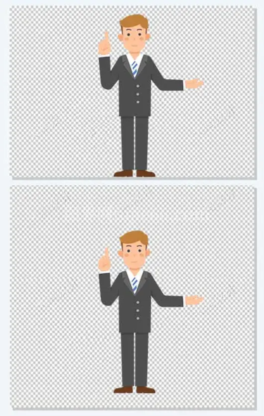手绘卡通人物商务人士元素素材插画素材