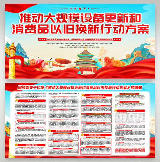 消费品以旧换新展板