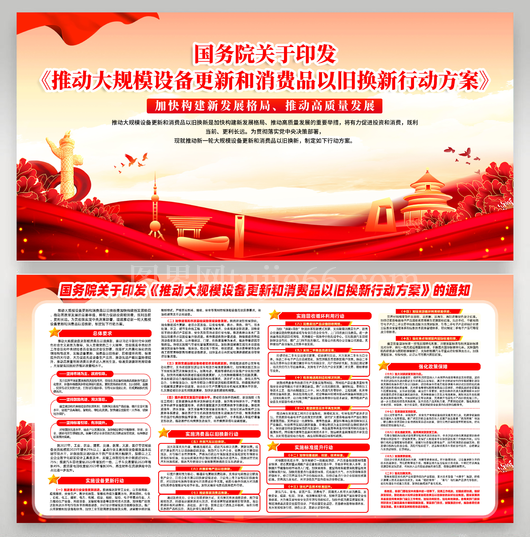 消费品以旧换新展板