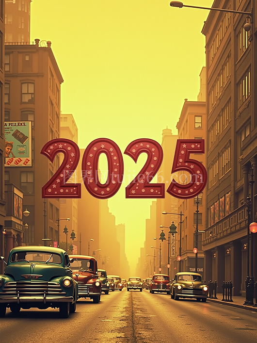 欢迎2025年AI海报