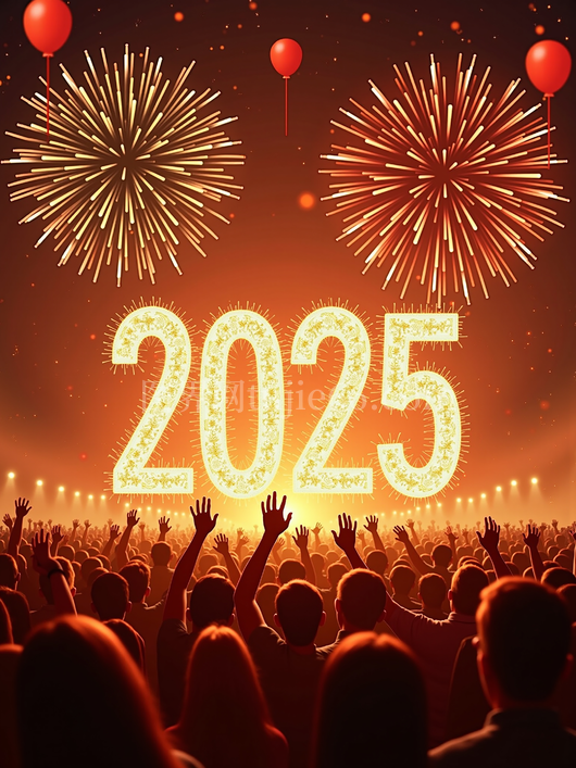 欢迎2025年AI海报