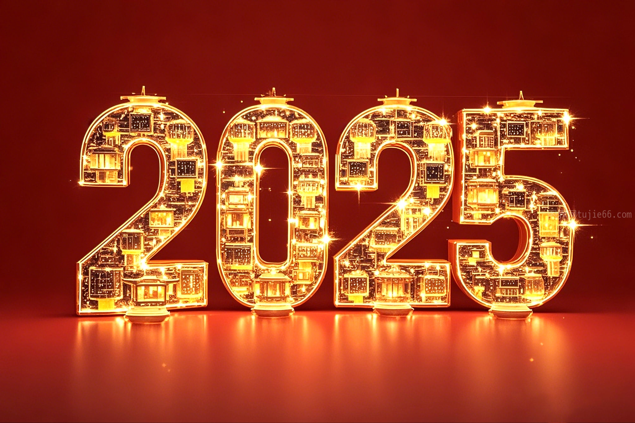 2025发光字图片