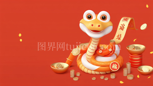 中国蛇年新年素材图片