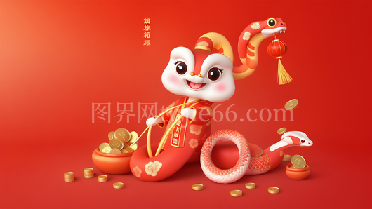 中国蛇年新年素材图片