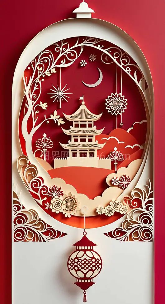 元旦主题新年剪纸