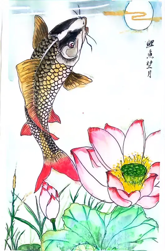 锦鲤 鲤鱼鱼跃龙门